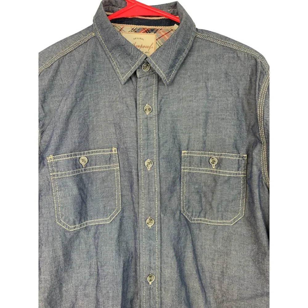 Lot Of 2 Mens Shirts Weatherproof Denim Button-Up & Van Heusen Polo M 8862 - Picture 2 of 11